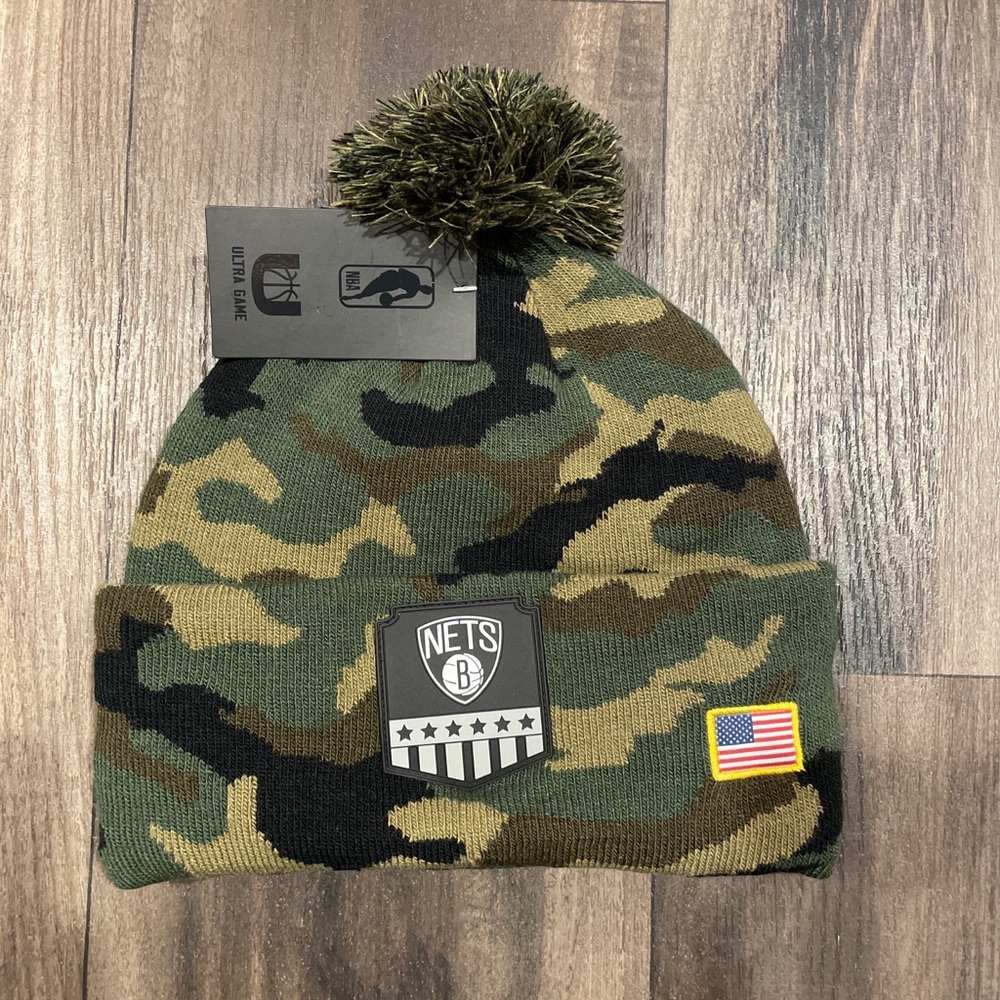 Brooklyn Nets Salute to Service Camouflage Beanie